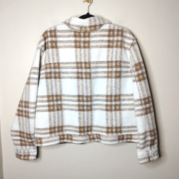 Joie Oversized Flannel Shirt Jacket XL Casual Cabincore Fall Preppy - Picture 4 of 6